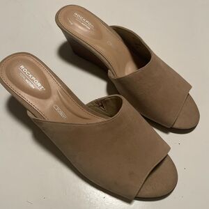 Rockport Tan Leather Mules